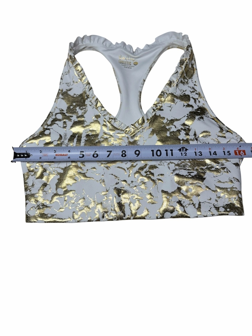 Lilly Pulitzer Luxletic Shoreline Foil Lindsay Sports Bra S - Picture 10 of 14